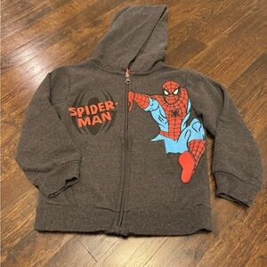 Marvel - Spiderman Kids zip-up Gray Hoodie - size 5